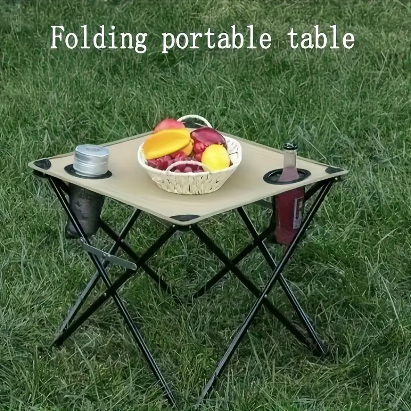 * 1-teiliger Camping-Klapptisch mit 4 Farboptionen, leichter, tragbarer, wasserdichter Picknicktisch, faltbarer Kunst-Skizzen-Freizeit-Outdoor-Esszimmer-Tisch und Stuhl, kleiner Stofftisch
