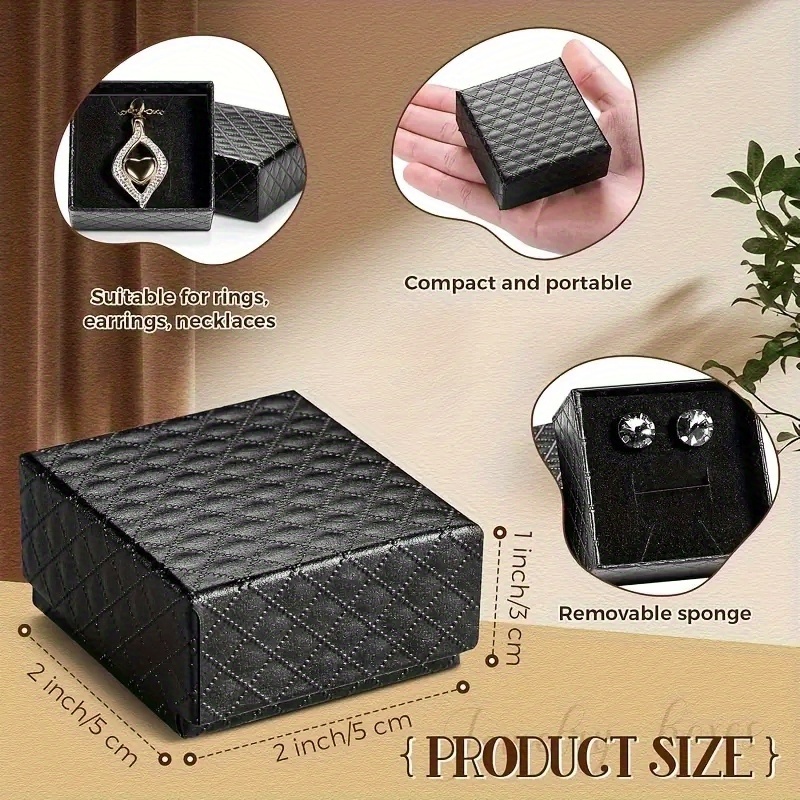 4/6/8/15pcs Square Jewelry Gift Box for Valentine's Day