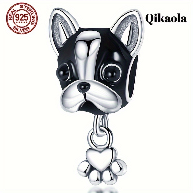 

S925 Sterling Silver Cute Dog Footprint Pendant Beads Suitable For Original Bracelet Necklace Diy Exquisite Gift New Silver Weight 3g