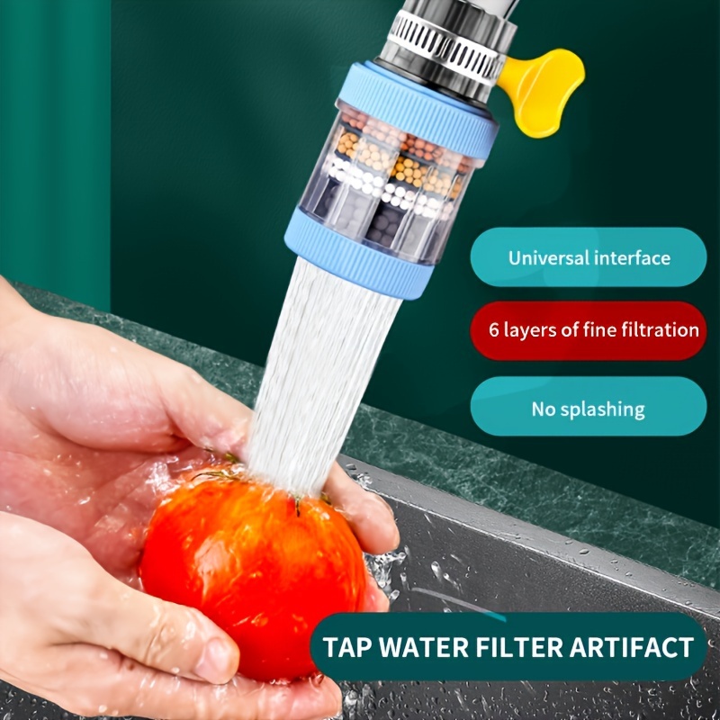  1 filter activated carbon filter for chlorine fluoride universal fit for home kitchen bathroom no power required plastic material ideal for christmas halloween gift details 0