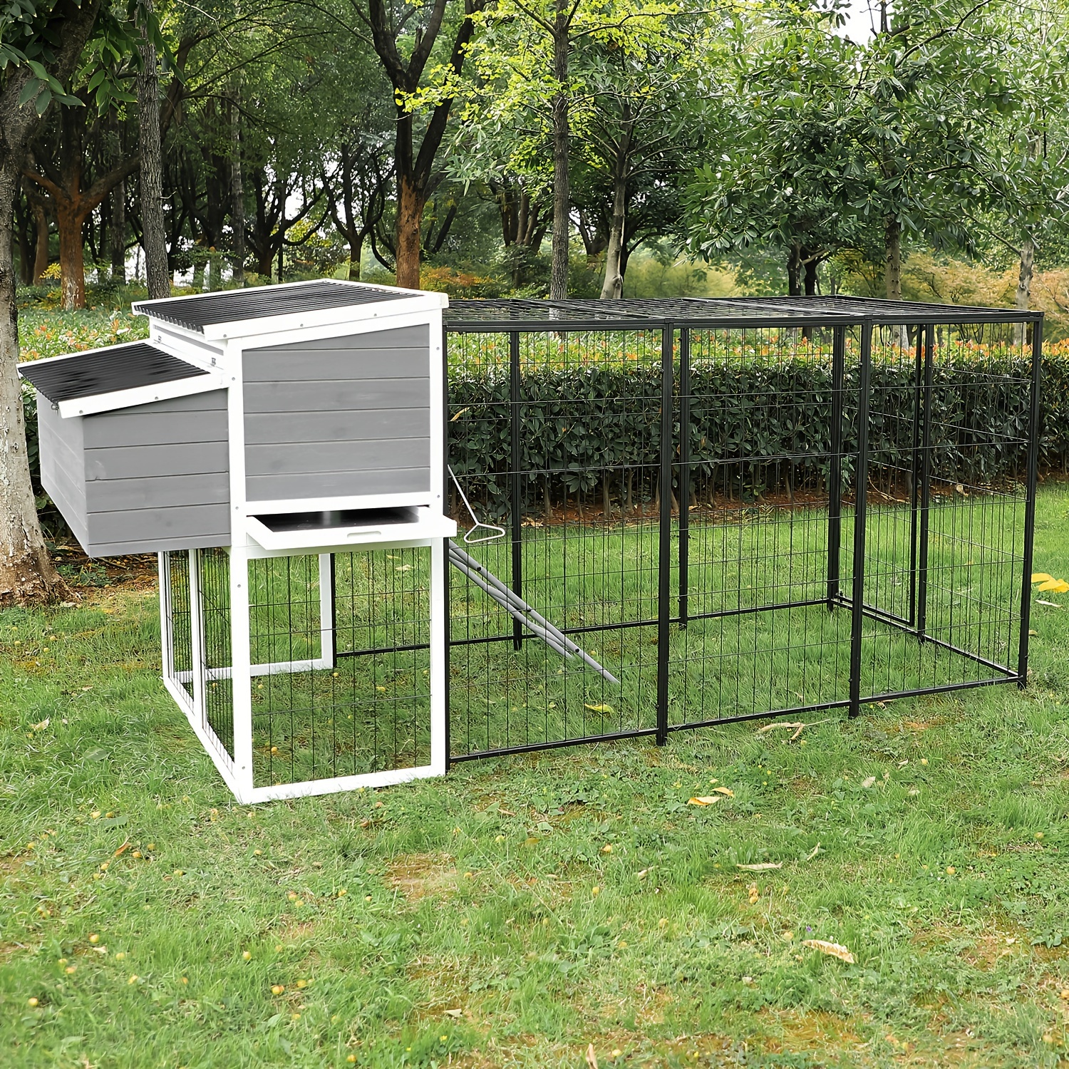 TEMU 1pc Iron Alloy All-, Run For 10 Chickens, Nesting Box And , Uncharged Pet Enclosure