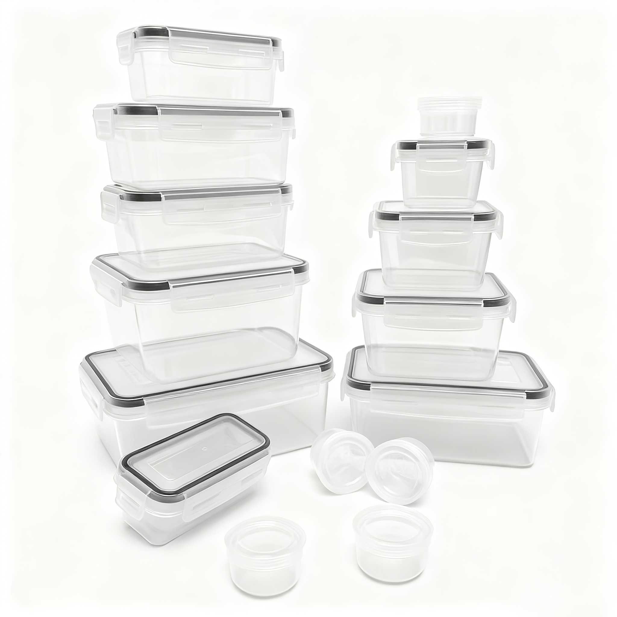 TEMU 16pcs Airtight Food Storage Container Set - Clear Food-grade Pp Plastic Meal Prep Containers With Labels And Pen - Leakproof Microwave And