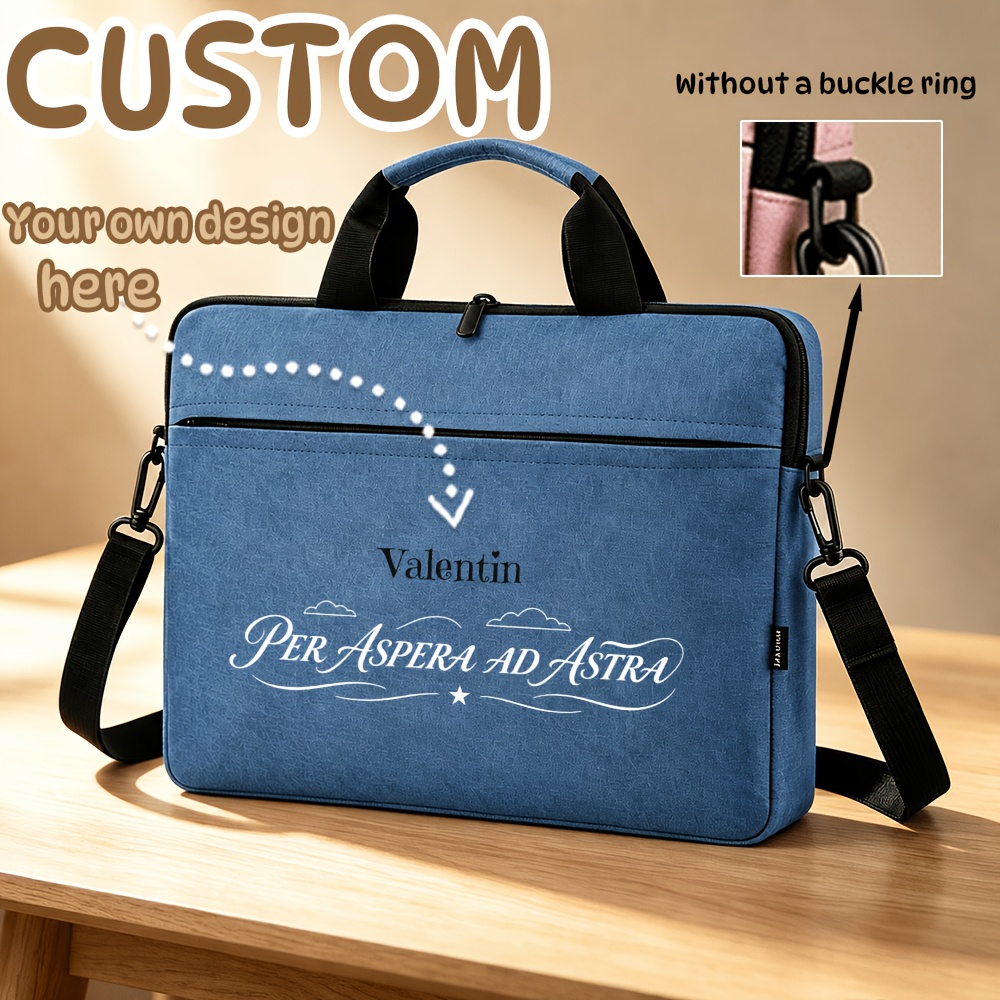 Spacious Lightweight Laptop Bag with Customizable Text