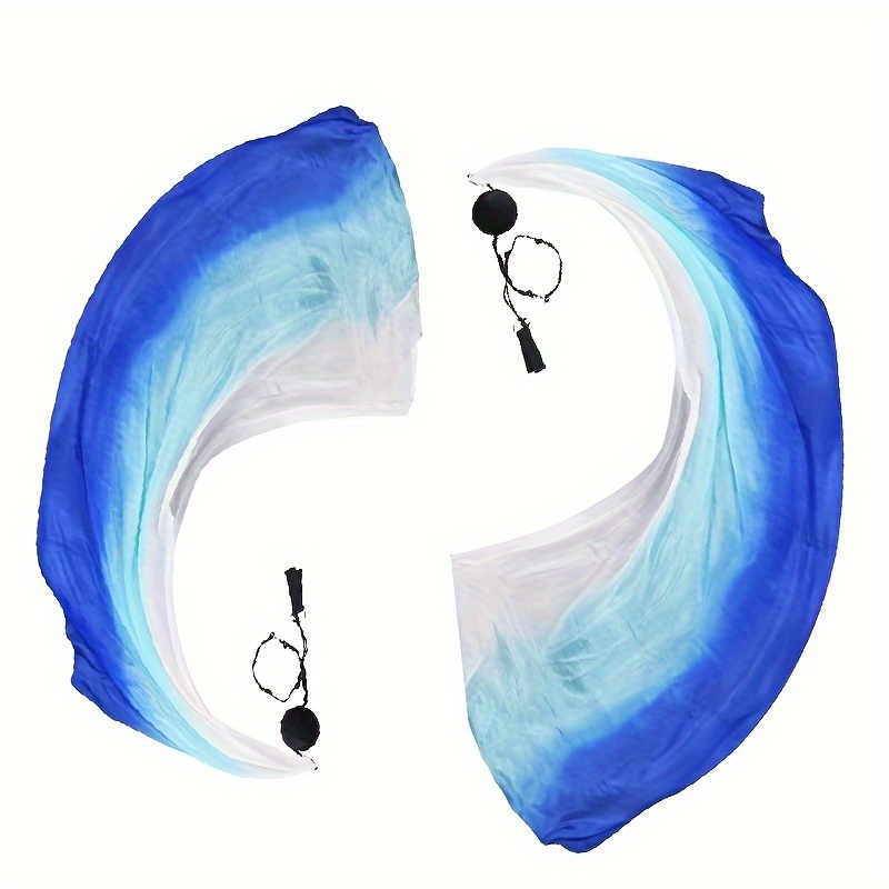 TEMU 2 Ensembles de Coloré pour Danse du Ventre Poi Ruban Poi Boules à Poi Boules à Foulard Poi Streamer avec Boules Poi pour Danse du Ventre pour