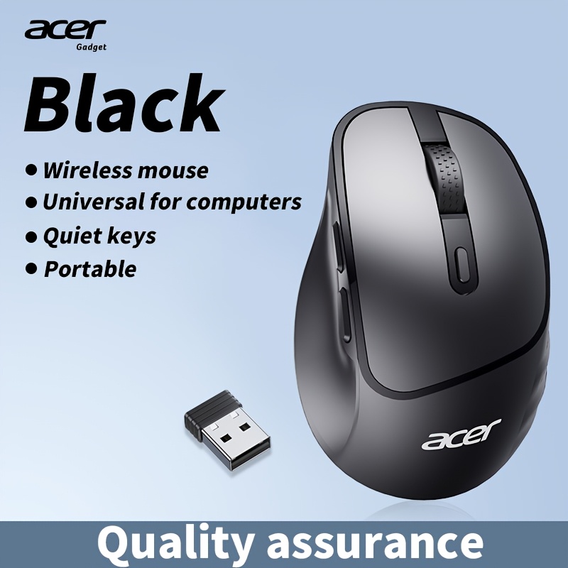 Acer Wireless Mouse, 2.4ghz Ultra-thin Usb Wireless Mouse, Usb Receiver, Optical Mouse, 6 Buttons, Automatic , Portable Mouse For Laptops, Desktops, And Personal Computers