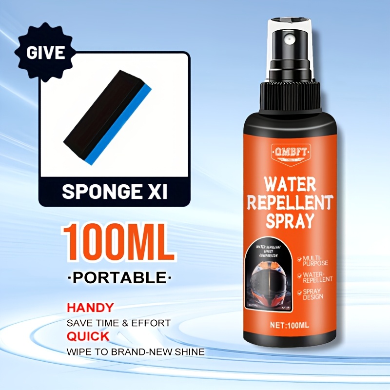 TEMU Spray anti-pluie universel pour casque de ml / 3,4 fl. oz, agent anti-buée nano pour casque - Empêche la condensation des molécules d'eau,