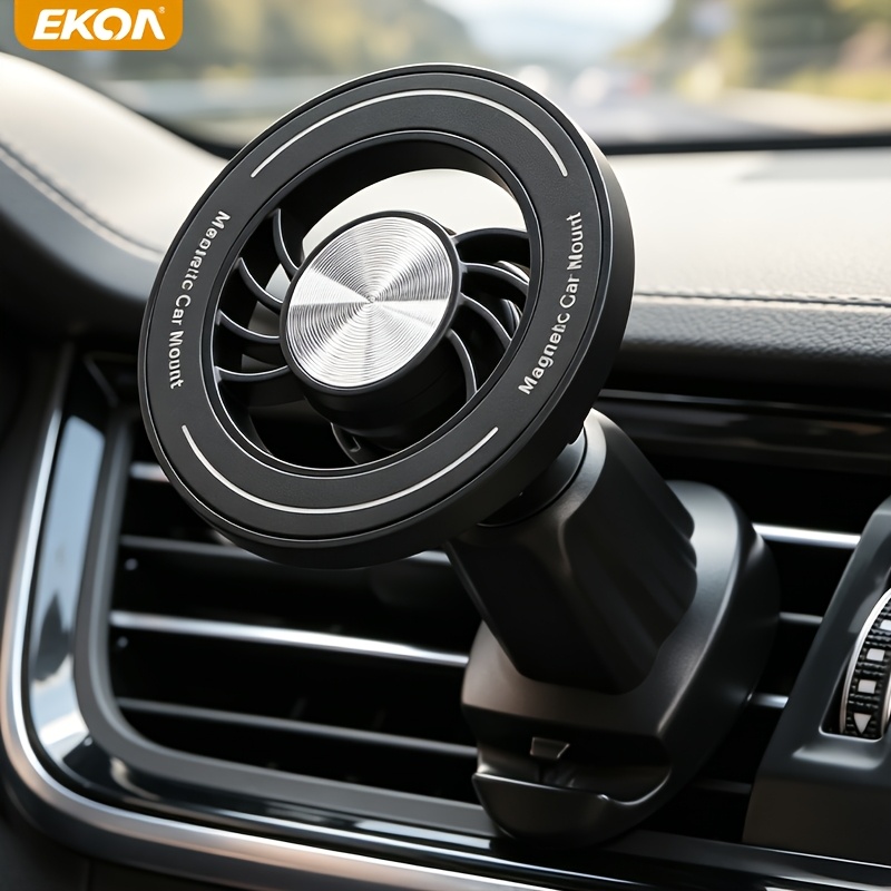 TEMU Strong Magnetic Car Phone Mount - Heavy-duty Abs Material, One-handed Operation, Compatible, Universal Air Vent Mount, Adjustable Bracket,