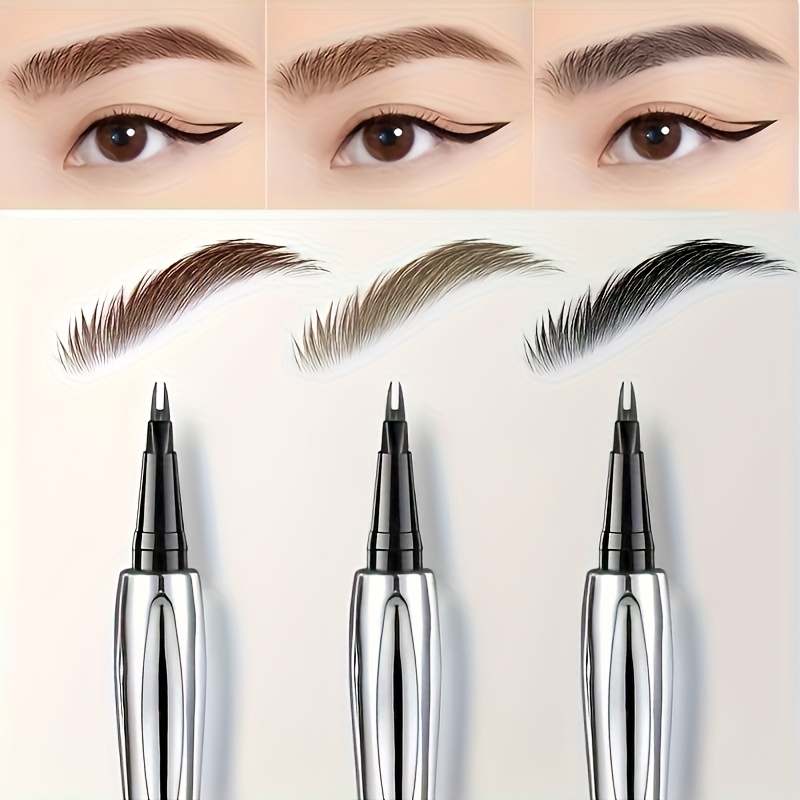 3 in 1 waterproof eyebrow pencil sweat resistant long lasting natural makeup for all light beige types multi purpose eyebrow hair tool with     case eyebrow pencil for everyday use sleek metallic   durable construction 0