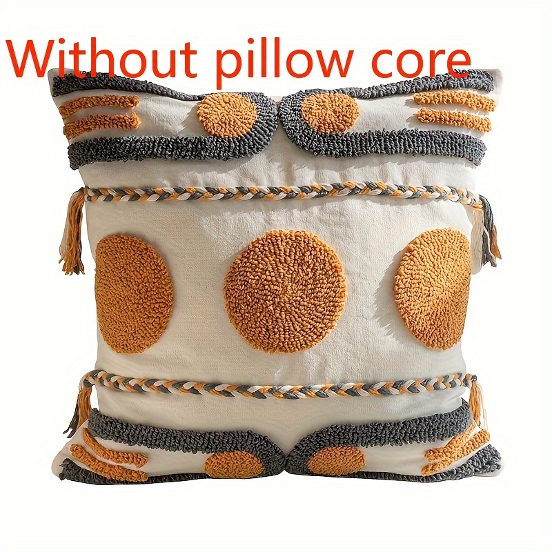 1pc Bohemian Style Fleece Cover, Sofa Room Or Office Decor, Soft And Breathable, Machine Washable, No Insert Needed, Home Décor, , Home