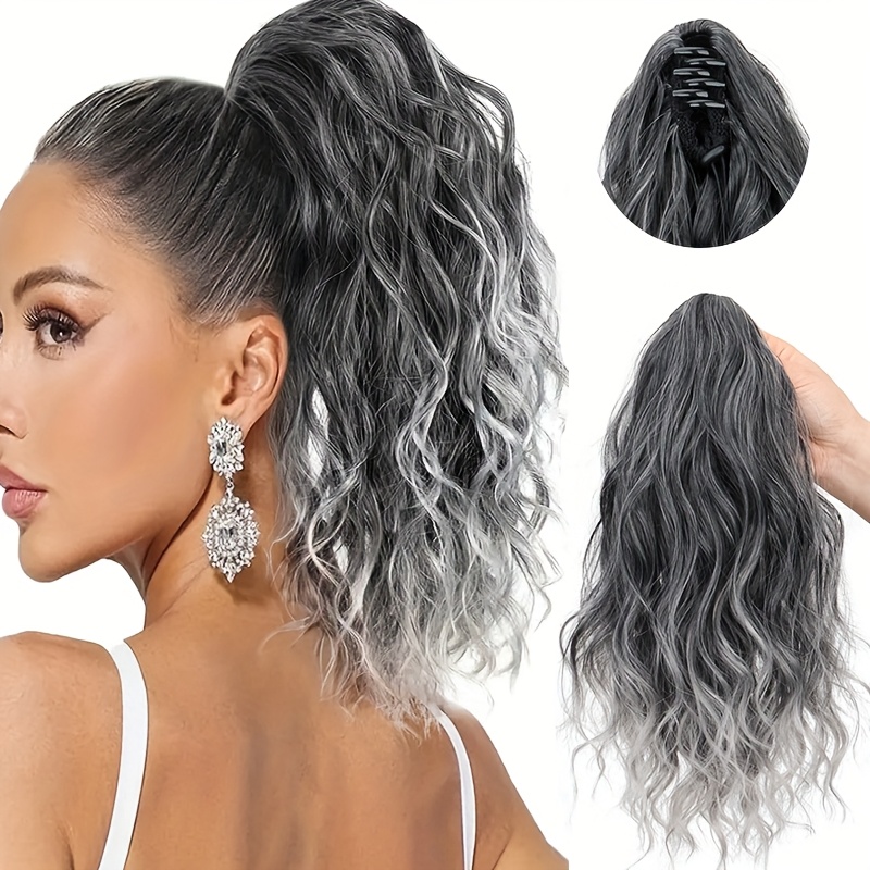 Image of Heat-resistant Synthetic Clip-in Ponytail Extension For Women - Short Wavy/curly Hair Piece, Look, Multiple Colors