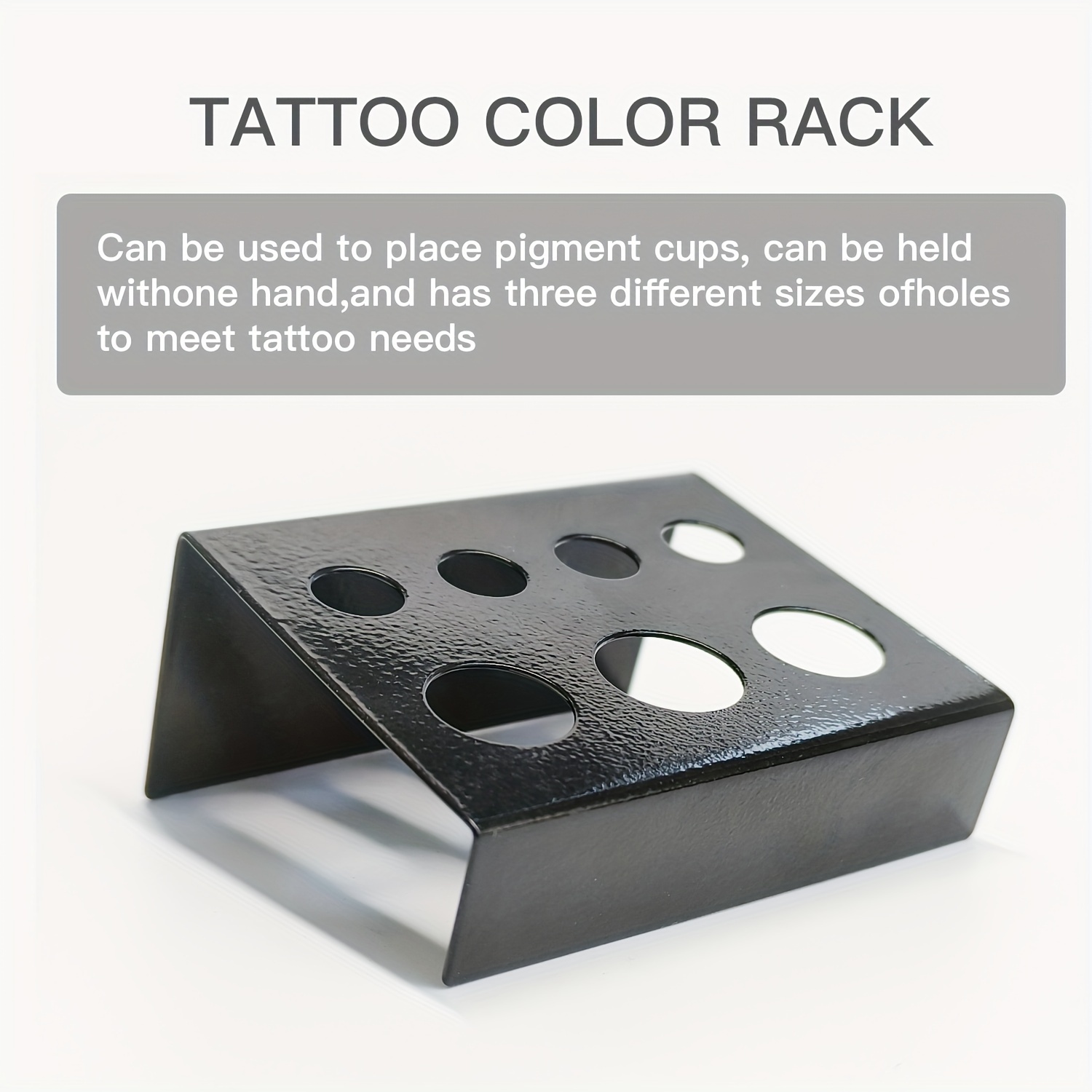 

1/2pcs Tattoo Holder, Tattoo Holder With 7 Compartments Stainless Steel Black Matte Holder Tattoo Pigment Ink Cup Holder, Holder For Tattoo Beginners And