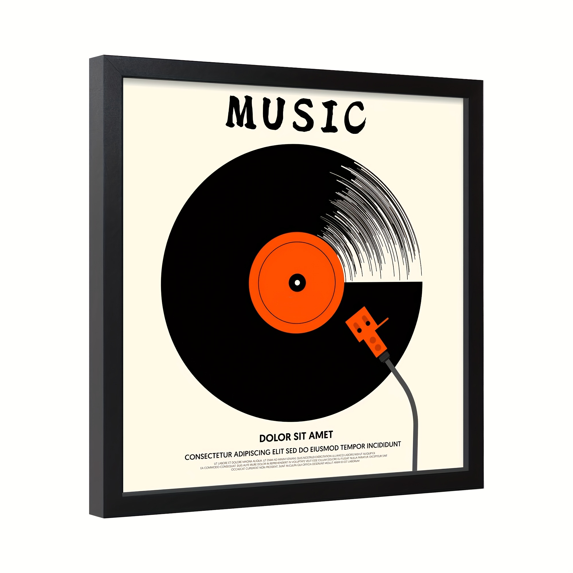TEMU Cadre pour disques vinyles 12.5X12.5, robuste et léger, cadre d'album en PVC conçu pour les disques vinyles, cadre pour disques LP de décoration