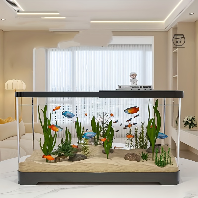 モダン アクリル水槽 人工サンゴ＆魚付き 非電動デコレーション