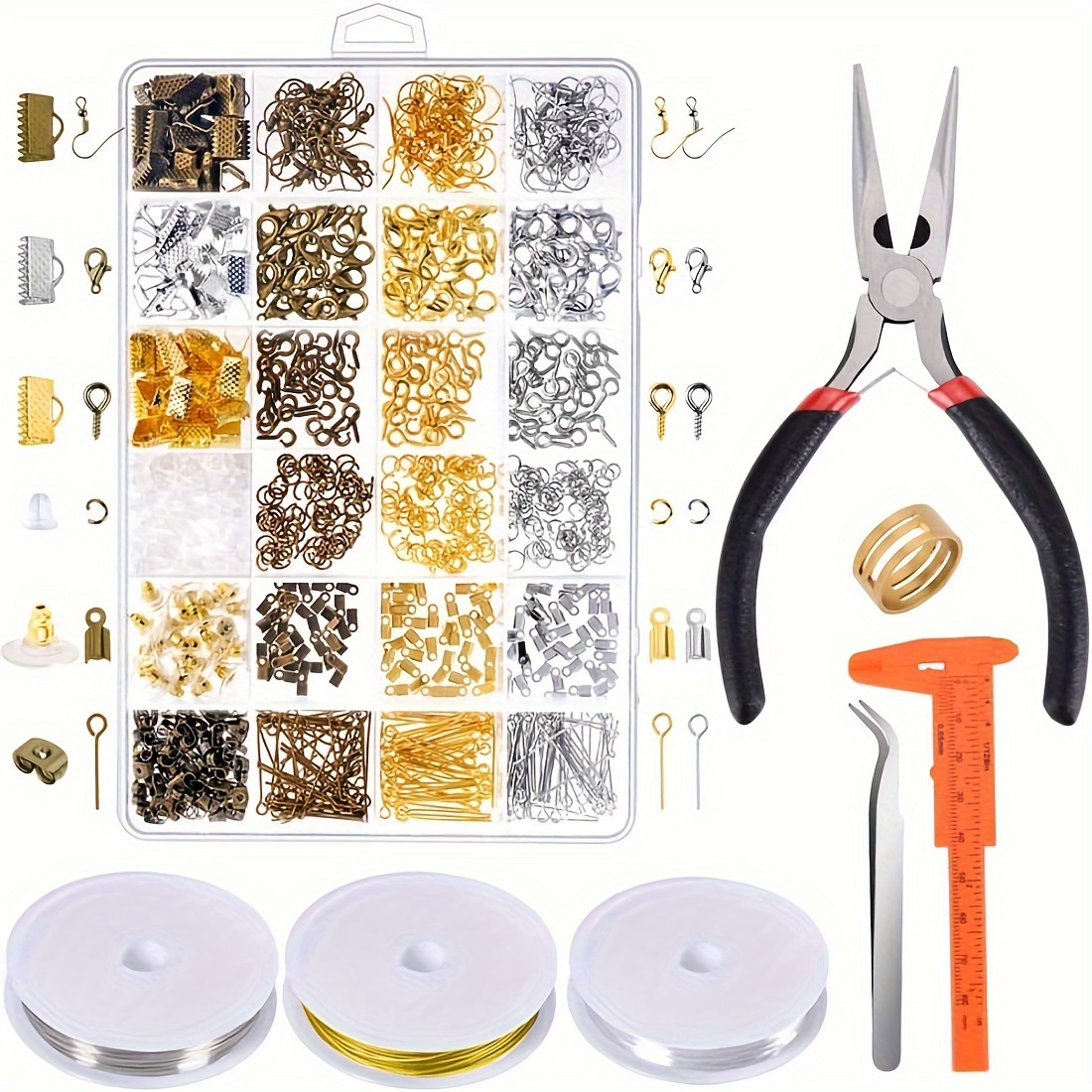 

1000pcs Jewelry Kit, And Metal Accessories Suitable For Adults And Diy