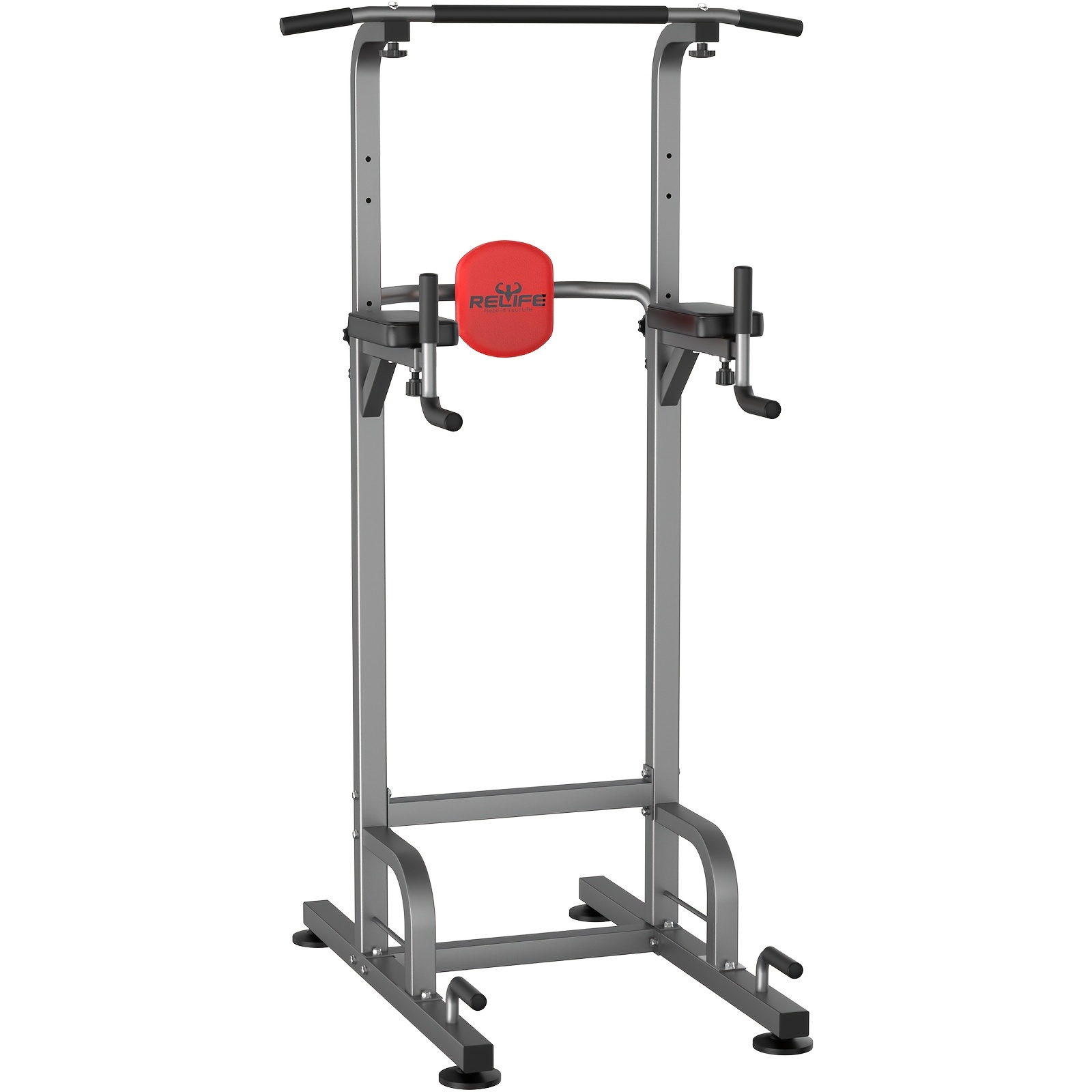 Dip Station Pull-up Bar, 9 Level Adjustable Height For Home Fitness, Strength Training, Push-up Workout Abdominal Exercise For Full , Load Capacity Up To 180kg