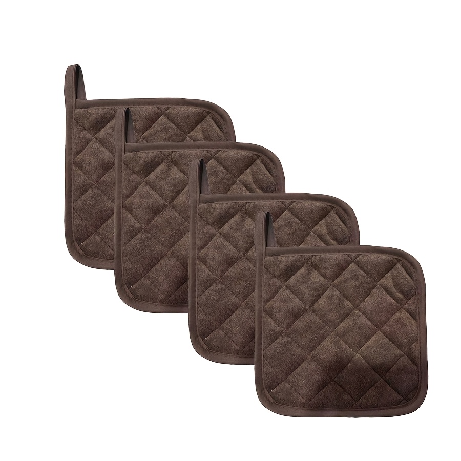 TEMU 5pcs Mixed Solid Color Placemat Set, Basic Square Heat-resistant Pot Stand 17cm/6.69 Inches Multifunctional Quilted Liner Small Tripod Cloth