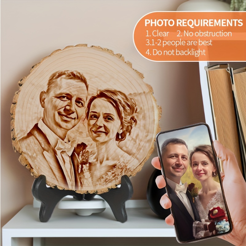 

Engraved On Authentic Wood Slice, Frame, Personalized For , , , 's, Christmas Decor - Unique Memorabilia