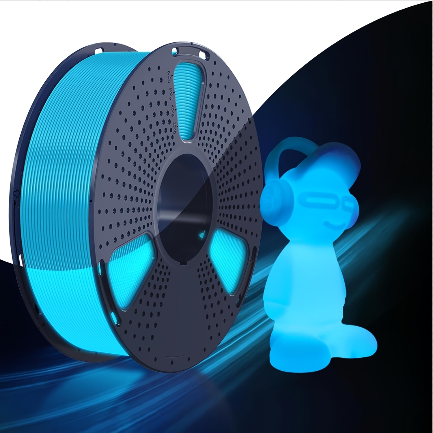 Sunlu Petg Glow In The Dark Filament, Luminous Petg 3d Printer Filament 1.75mm, High Brightness And Long Time Petg Filament, Dimensional Accuracy +/- 0.02mm, 1kg Spool