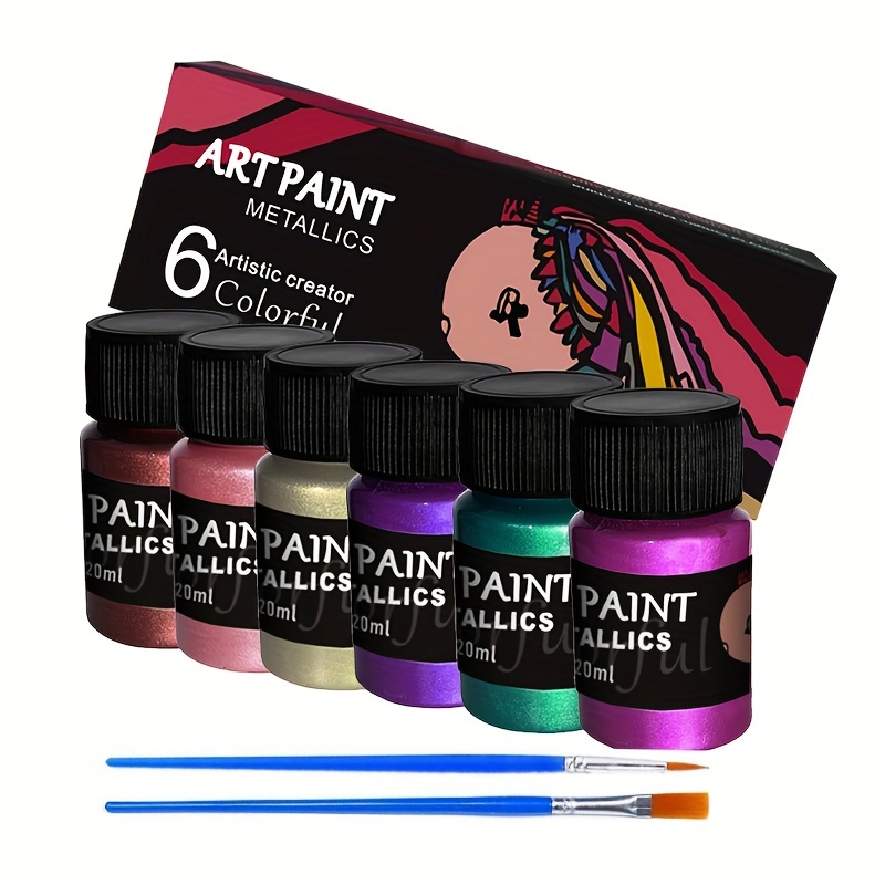 juego pinturas acrílicas metálicas colores en botellas Temu Chile