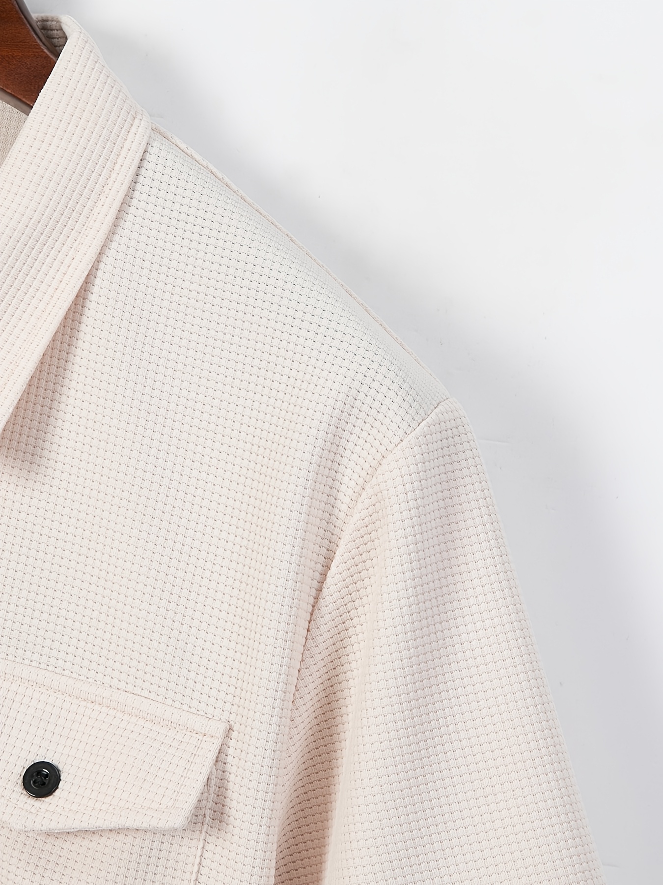 Men's 2pcs Set, Solid Color Minimalist Black Button-Up Short Sleeve Shirt with Two Pockets and Collar + Drawstring Waist Pants, Men's Spring/Summer Casual Vacation Daily Wear