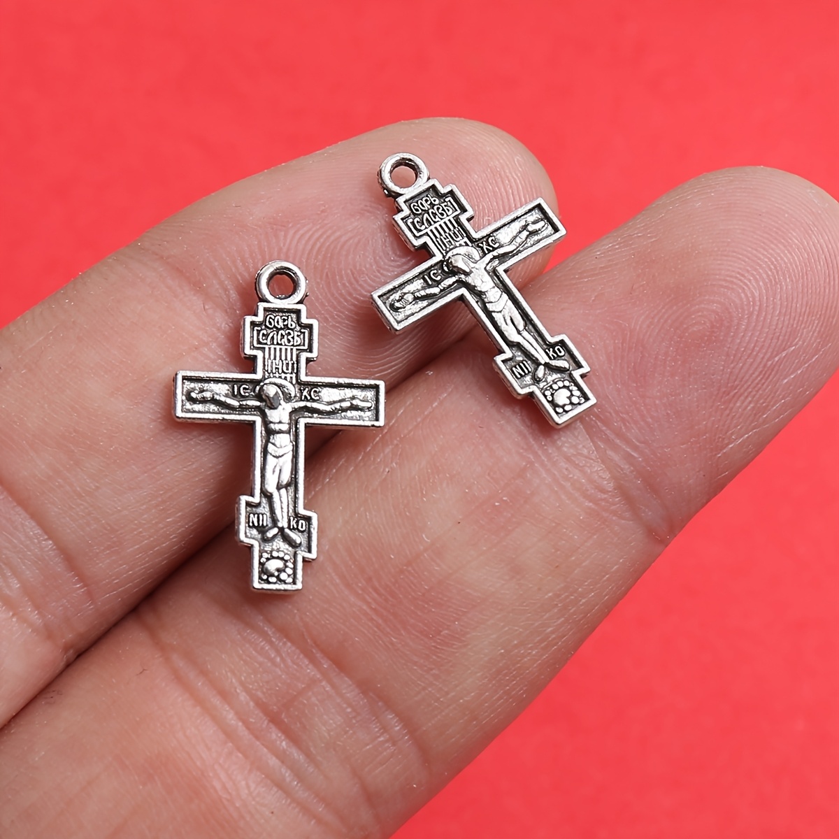 28pcs Vintage Jesus Cross Pendant Set for DIY