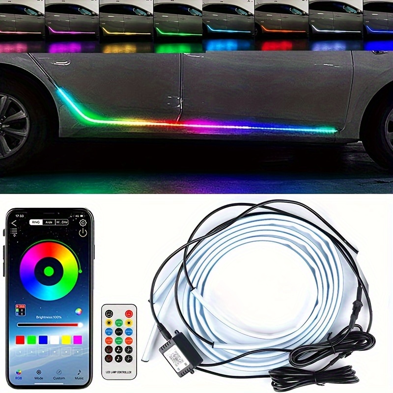 

2pcs Led Rgb Running Strips, Skirts Dreamcolors, Car , 20 , App Kits For , Suvs, Trucks12v