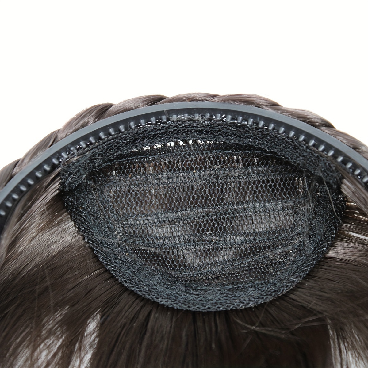 twist braid headband with bangs short straight synthetic hair bangs with hair hoop hair accessories halloween christmas details 6