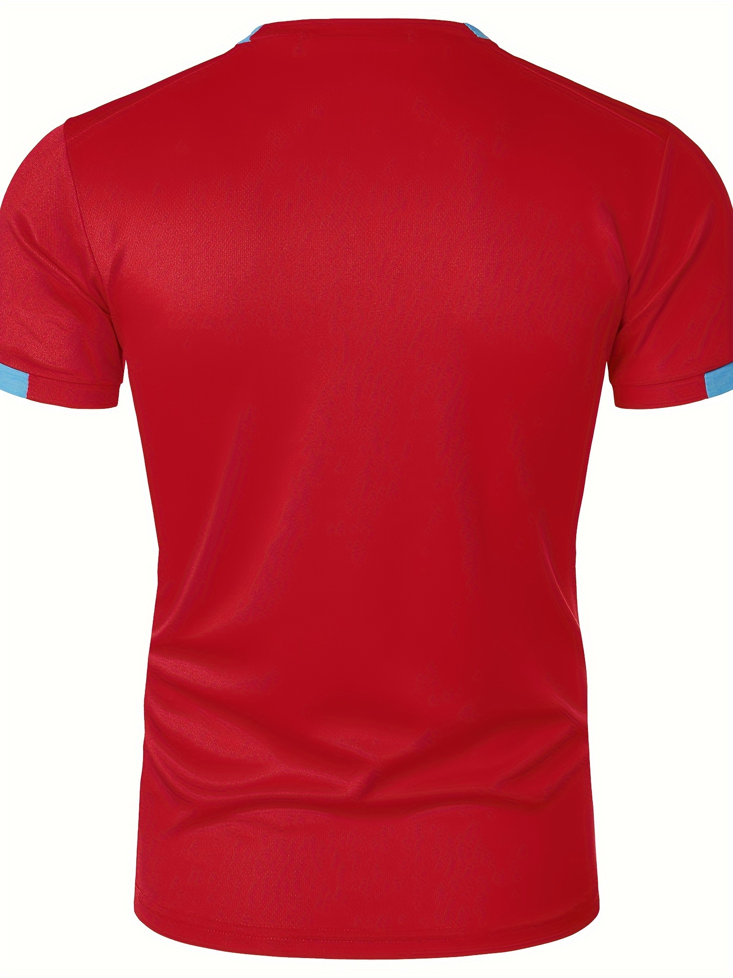 Color Block Pattern Slim Fit Crew Neck And Short Sleeve T-shirt, Breathable And Quick Dry Sports Tops For Men's Summer Fitness Training And Outdoors Sports Wear