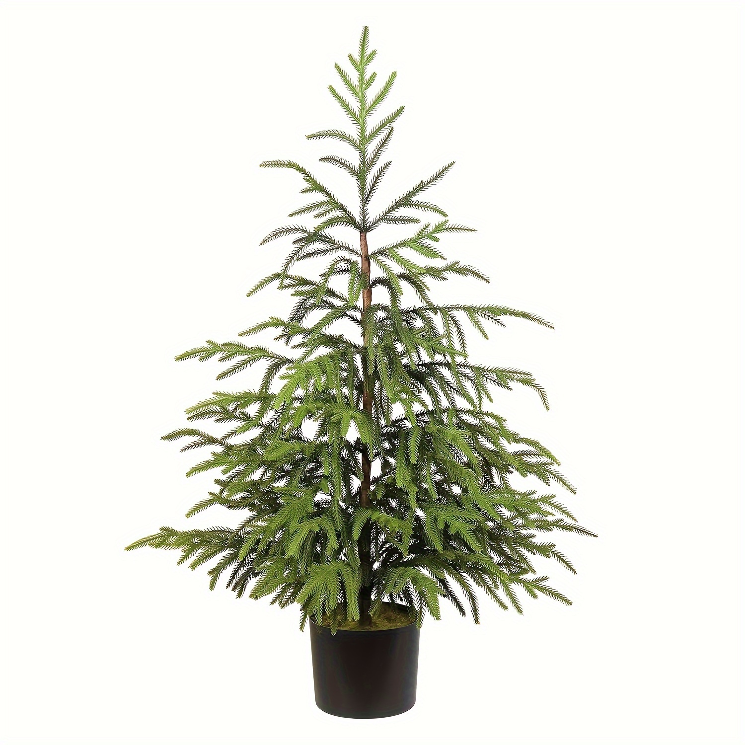 

1-pack Lifelike Artificial Pine Branch Greenery 35.4" - Faux Plants For Christmas Decor, Tree, Home Party, Rustic Decor, Wall, Porch, Window, Fireplace, & Uv Resistant