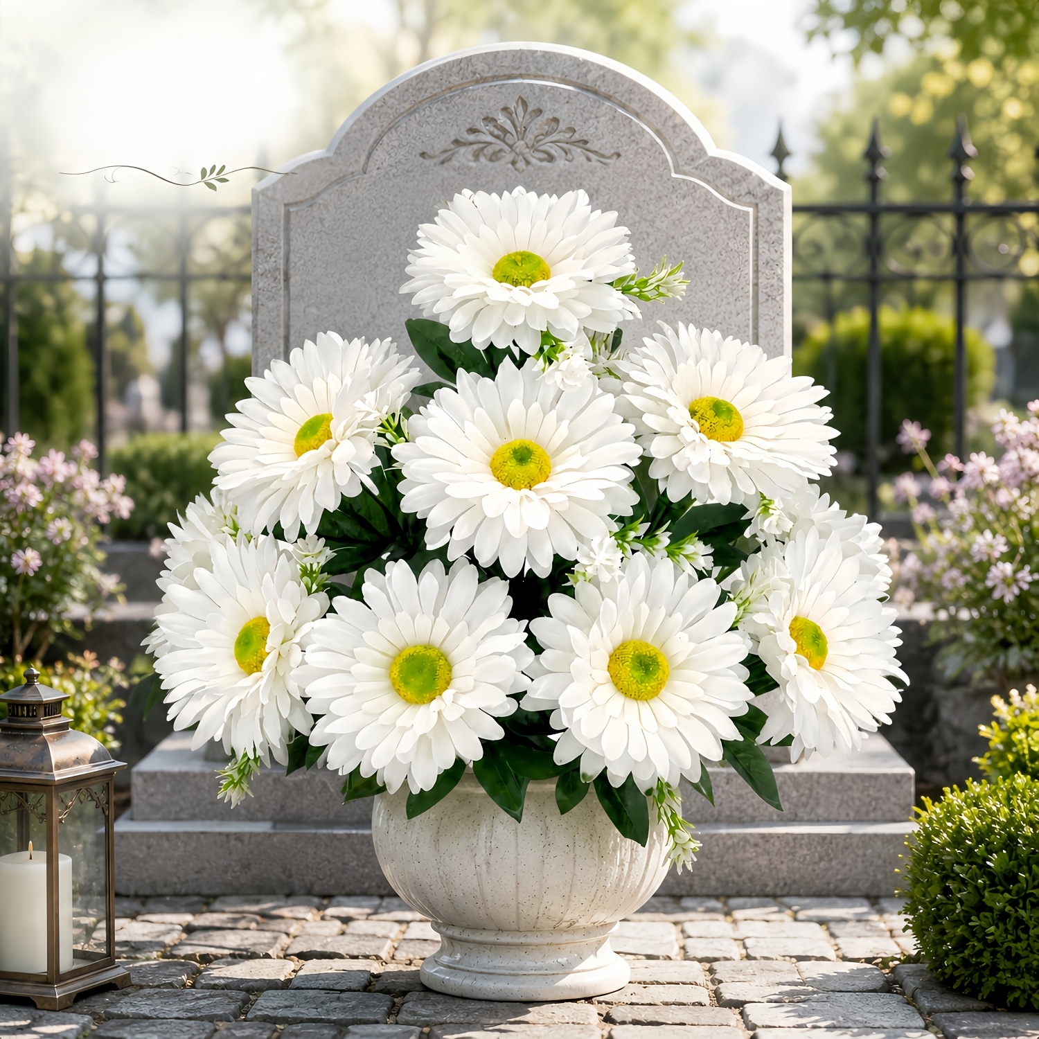 künstliche friedhofsblumen für das grab