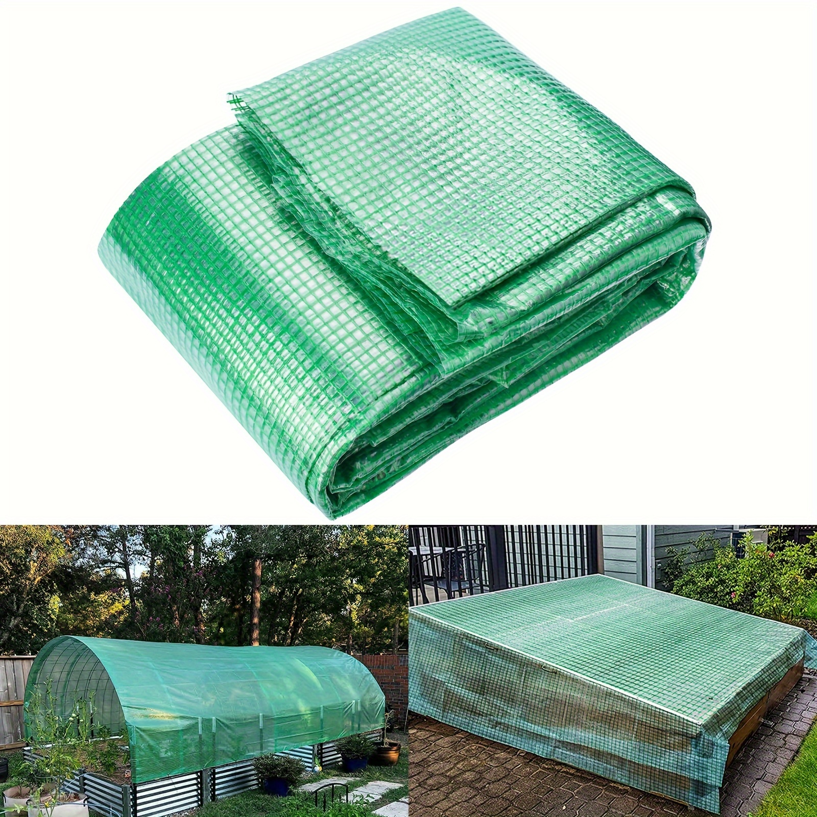 20 Mil Clear Tarp 12x12 FT Clear Vinyl Tarp, Outdoor Clear Tarp Curtain Waterproof Pergola Covers UV Resistant Poly Clear Tarps With Eyelets For Balcony, Patio, Porch, Gazebos 8x12 Clear Tarp