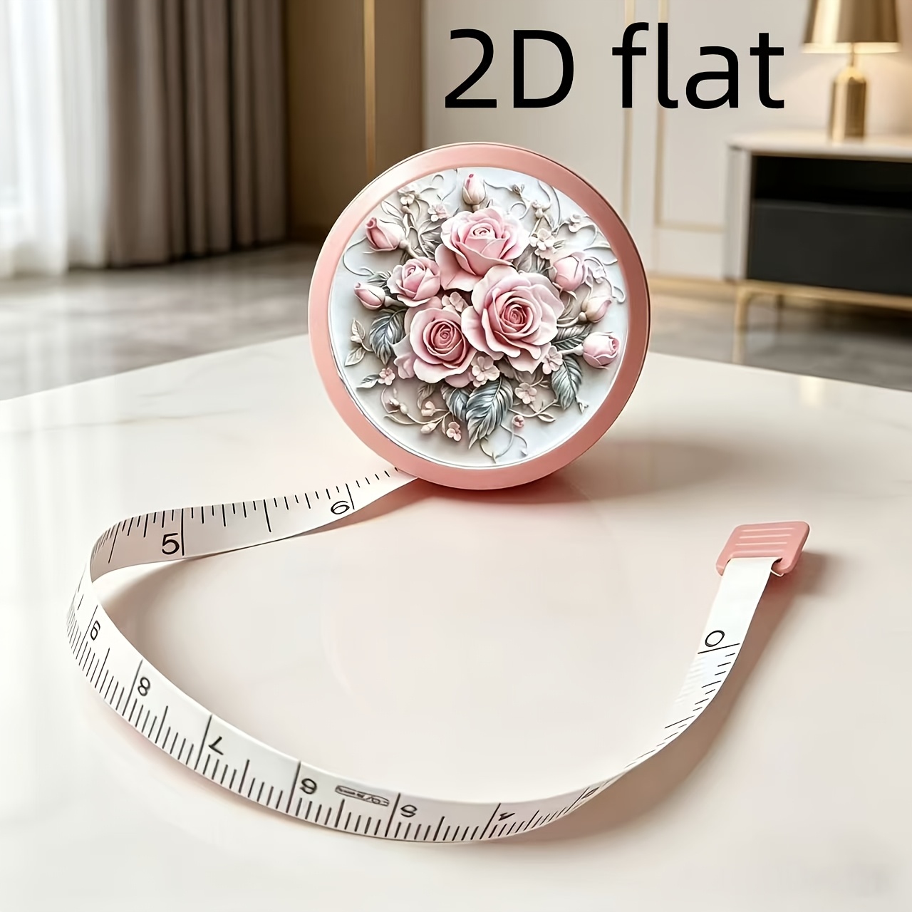 TEMU Règle individuelle 2D plate 1pc 150Cm/60 pouces [Impression doux] Mètre ruban extensible, Mini règle souple portable, Mètre ruban de mesure à