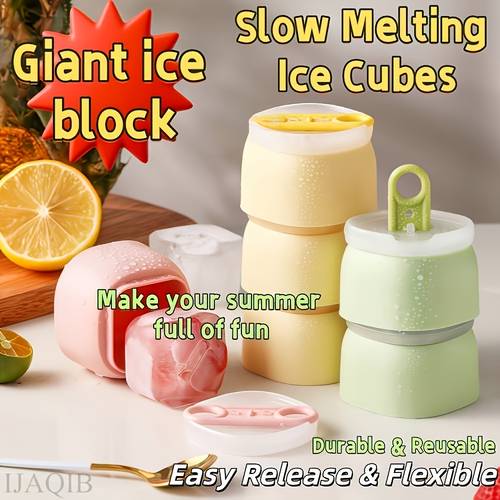 item picture ijaqib brand 1 functional extra large cube of ice silicone ice tray cube of ice ice making easy to clean reusable silicone ice tray ice dispensing
