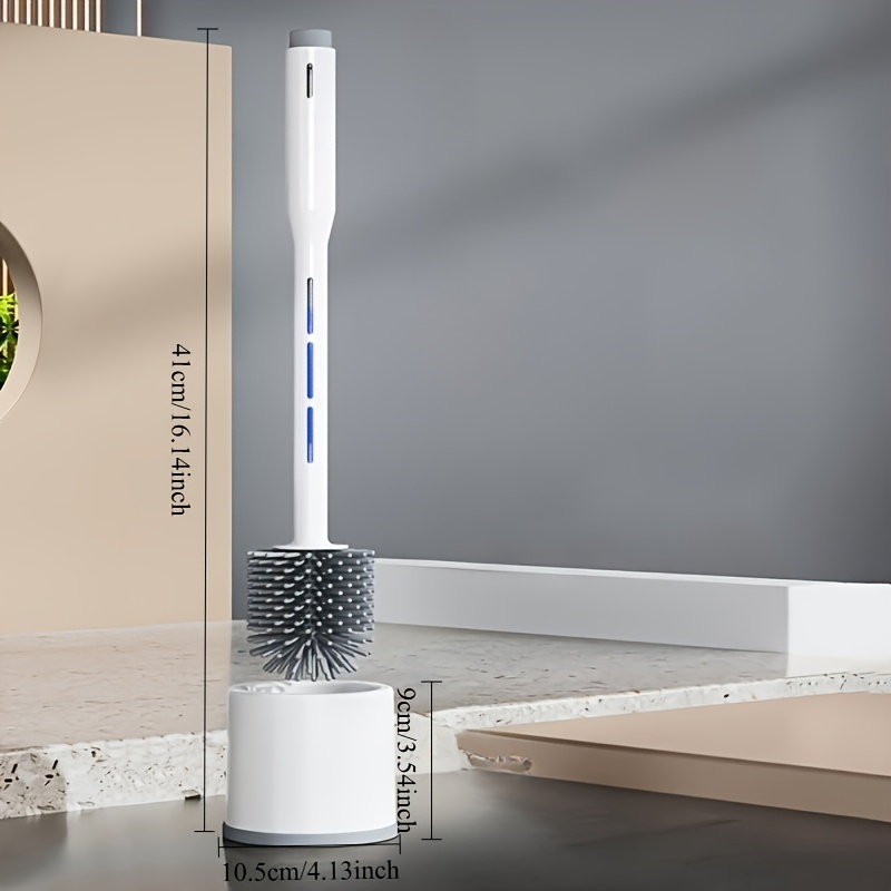 Toilet Brush With Built-in Soap Dispenser - Long Handle, Soft Bristles, No-dead-angle Cleaning, Suitable For Bathroom Use