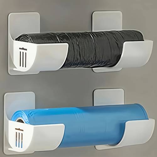 a set of 6 garbage bag holders suitable for home kitchens and living rooms wall mounted without drilling practical shelving unit for storing garbage bags and cling film hanging storage tools for cabinet doors utility racks