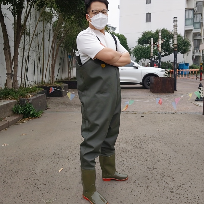 Hunt Fishing Crocodile High Fishing Pants with Adjustable Drawstring  Waist Reflective Stitching for Outdoor Fishing, Hunting, Camping Unisex 