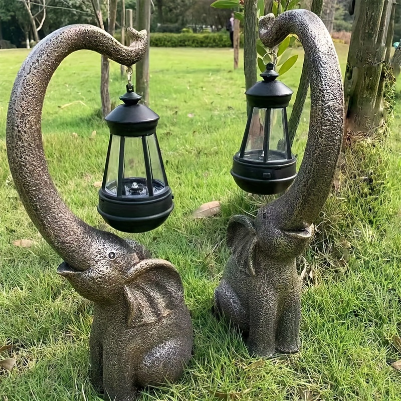 

Elegant Resin Elephant Garden Statue - Charming Outdoor Decor For Home & Yard Landscape