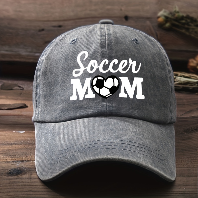 

Adjustable "soccer Mom" Baseball Cap, Unisex Dad Hat With Curved Brim For Sun Protection, Casual Sports Cap, Suitable For Mother's Day Gift