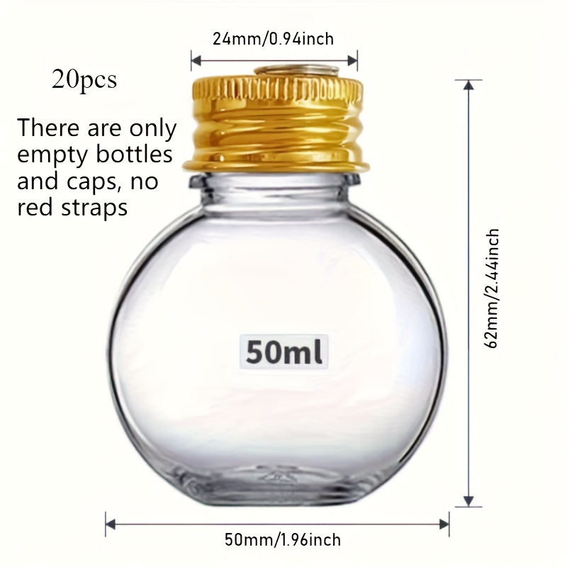 Image of Set Of 20 Clear Plastic Ornaments Shaped Like Christmas Tree Bulbs, Perfect For Filling With Beverages, Ideal For Holiday Decorations And Home Parties