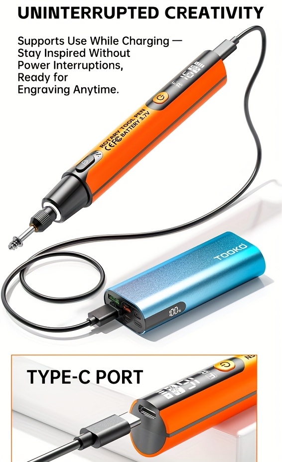 lcd wireless rotating device 6 speed adjustable speed usb quiet fan with   heat dissipation led work light professional for polishing drilling and carving Product details 12