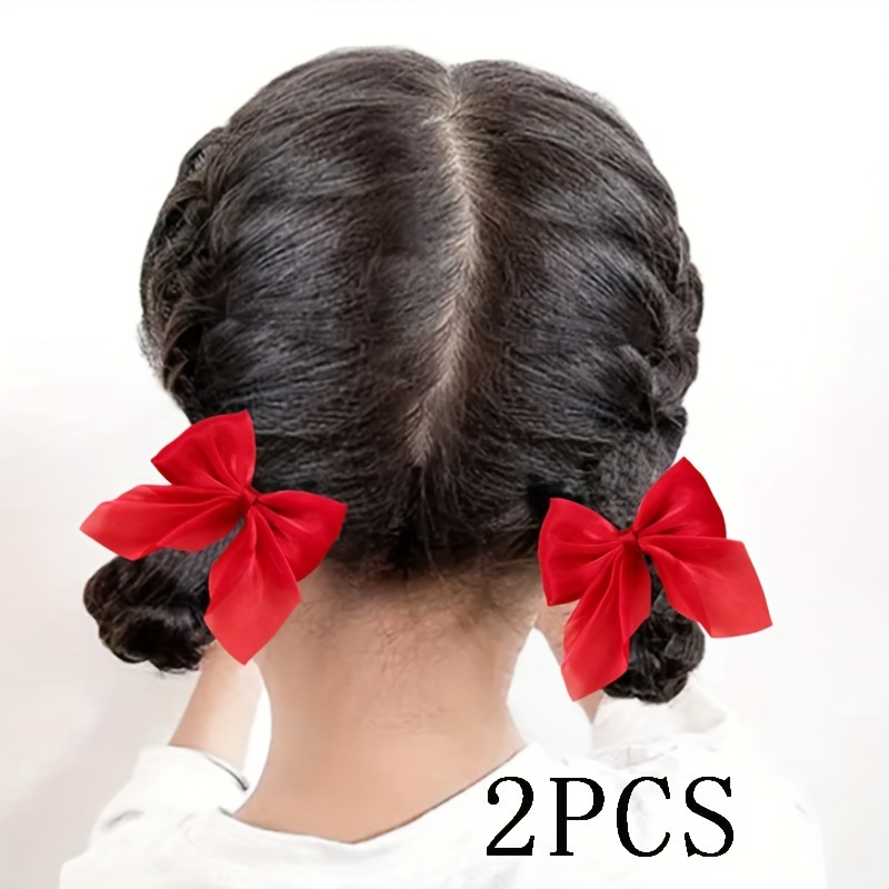 

2pcs Chic Mesh Bow Hair Clips For Girls - Parties & , Ideal Birthday Gift
