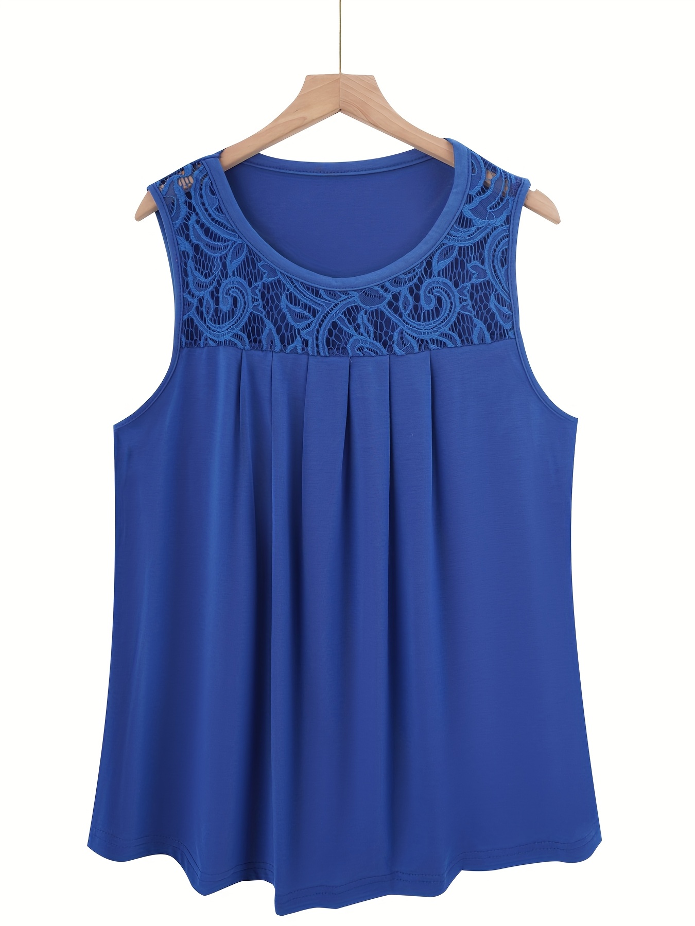 Solid Color Versatile Sleeveless Chest Pleated Casual Vacation Top