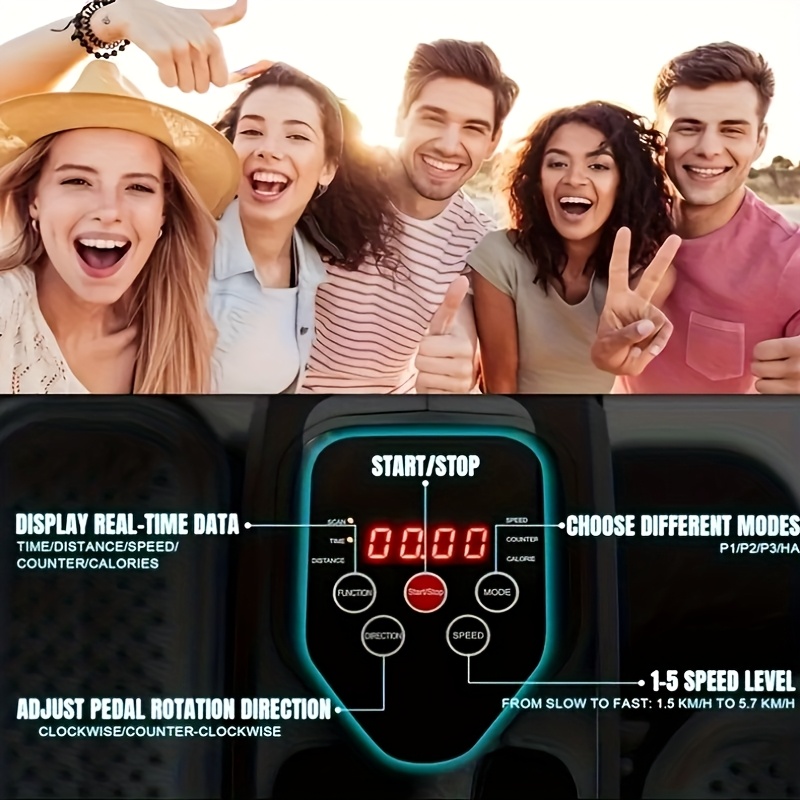 Under Desk Machine, Leg Exerciser for Seniors - Portable Seated Pedal Exerciser with 12 Adjustable Speeds & Remote Control, Quiet & Compact for Home Office Use, Without Battery