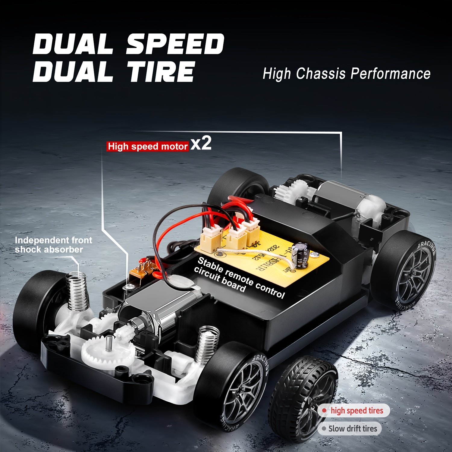 1:24RC Drift Car, Four-color for PORSCHE Car, 20km/h High-speed Rc Car, 4WD RemoteControl Car with Tire Roadblocks And LED Lights Batteries Suitable for Children Over 8 Years Old Birthday, Holiday Gifts