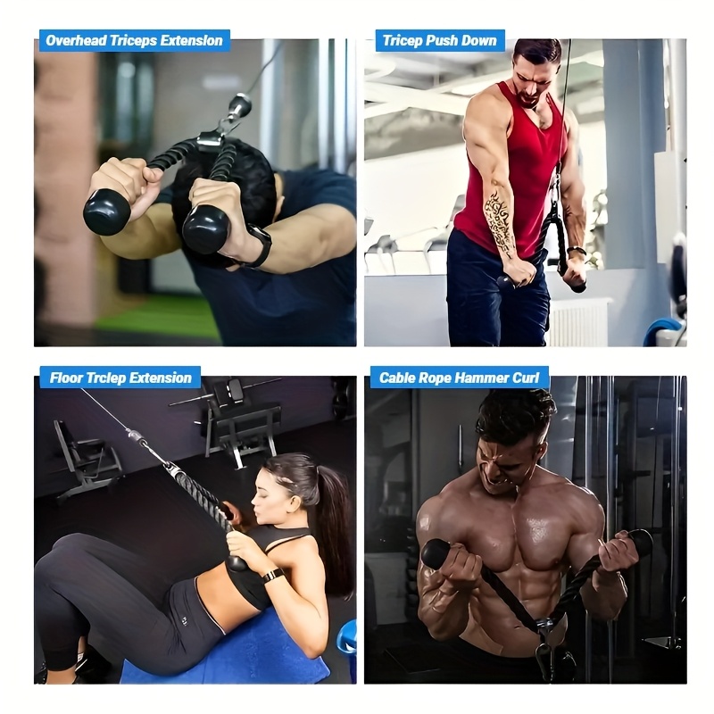 Four Models Available Door Frame Equipment Bicep Training Double-Headed Rope Gym Accessories Triceps Push Down Handle
