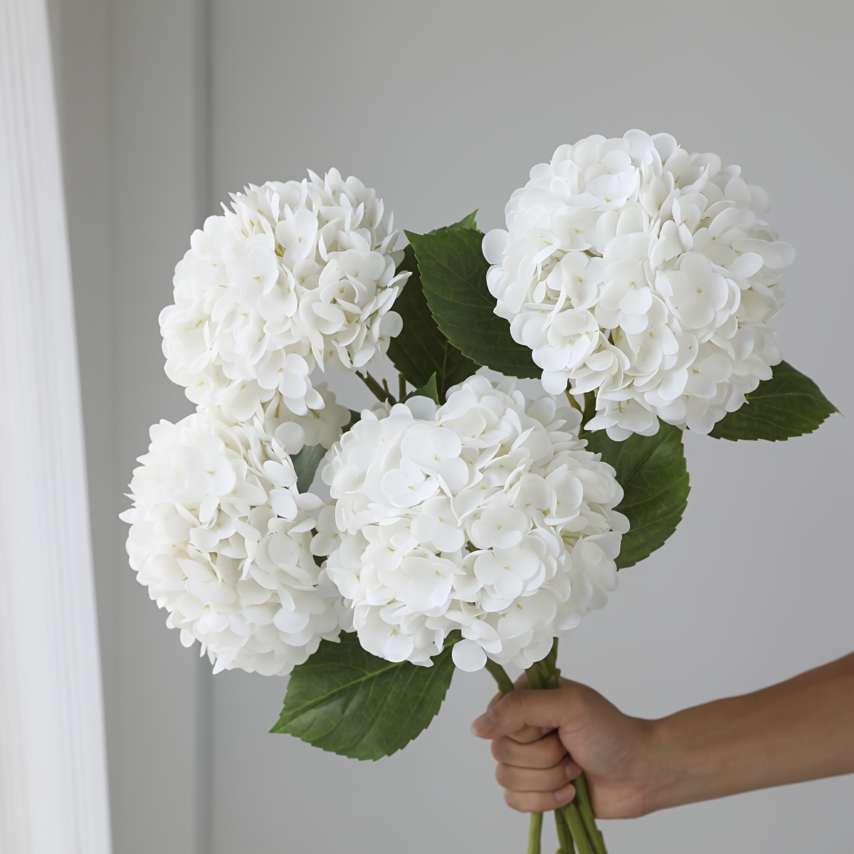 4pcs Lifelike 20" Artificial Hydrangea Flowers - Perfect For Weddings, Engagements, Decor | No Vase Included, Best For Christmas, Perfect For Thanksgiving