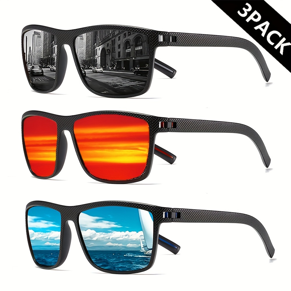 

3 Pair Of Polarized Men's Outdoor Cycling Glasses, Necessary Sports Glasses, Ideal Gifts