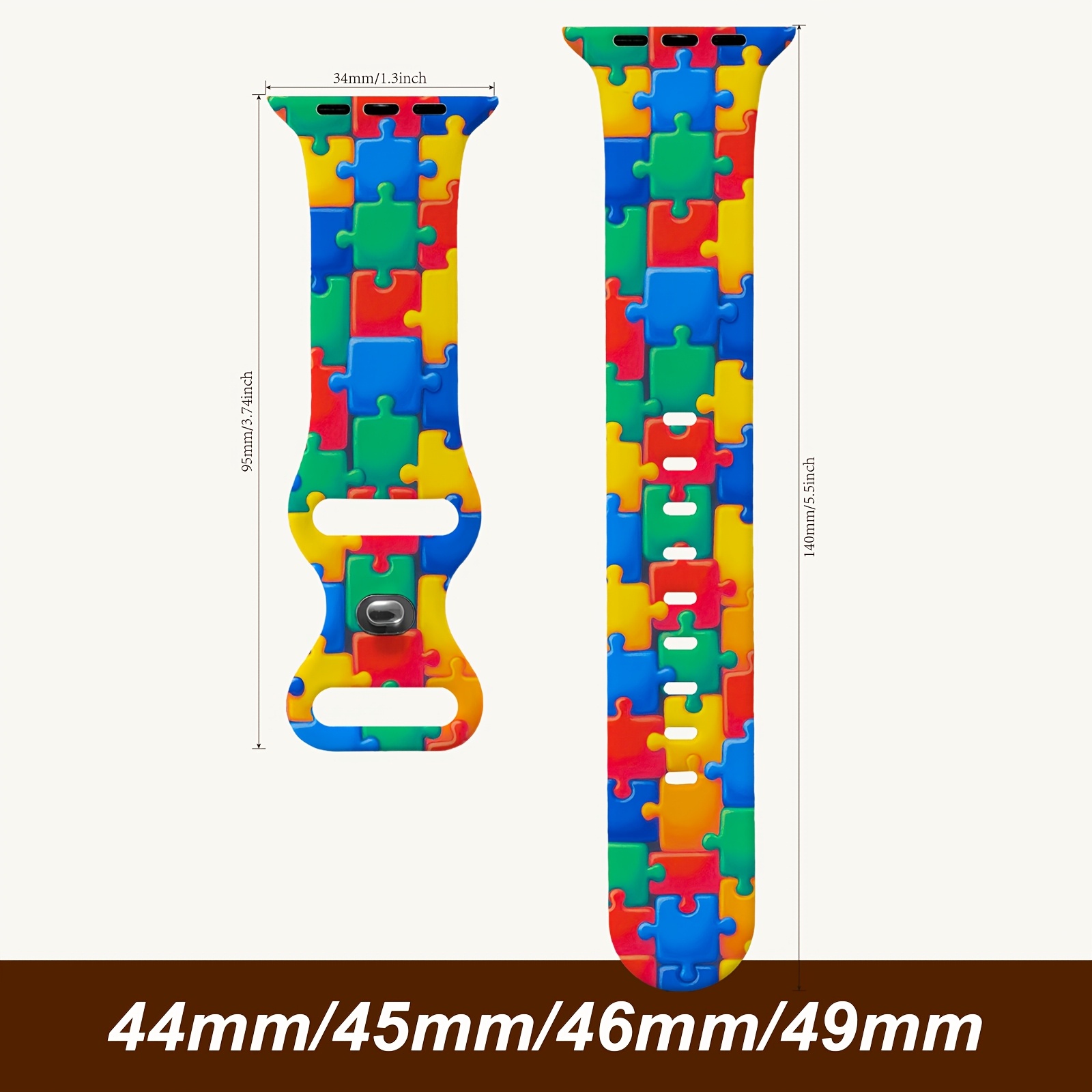 TEMU Floral Silicone Band Compatible With Watch Bands 38mm 40mm 41mm 42mm 44mm 45mm 49mm For Women Men Gifts Fancy Dressy Cute Flower Pattern Soft