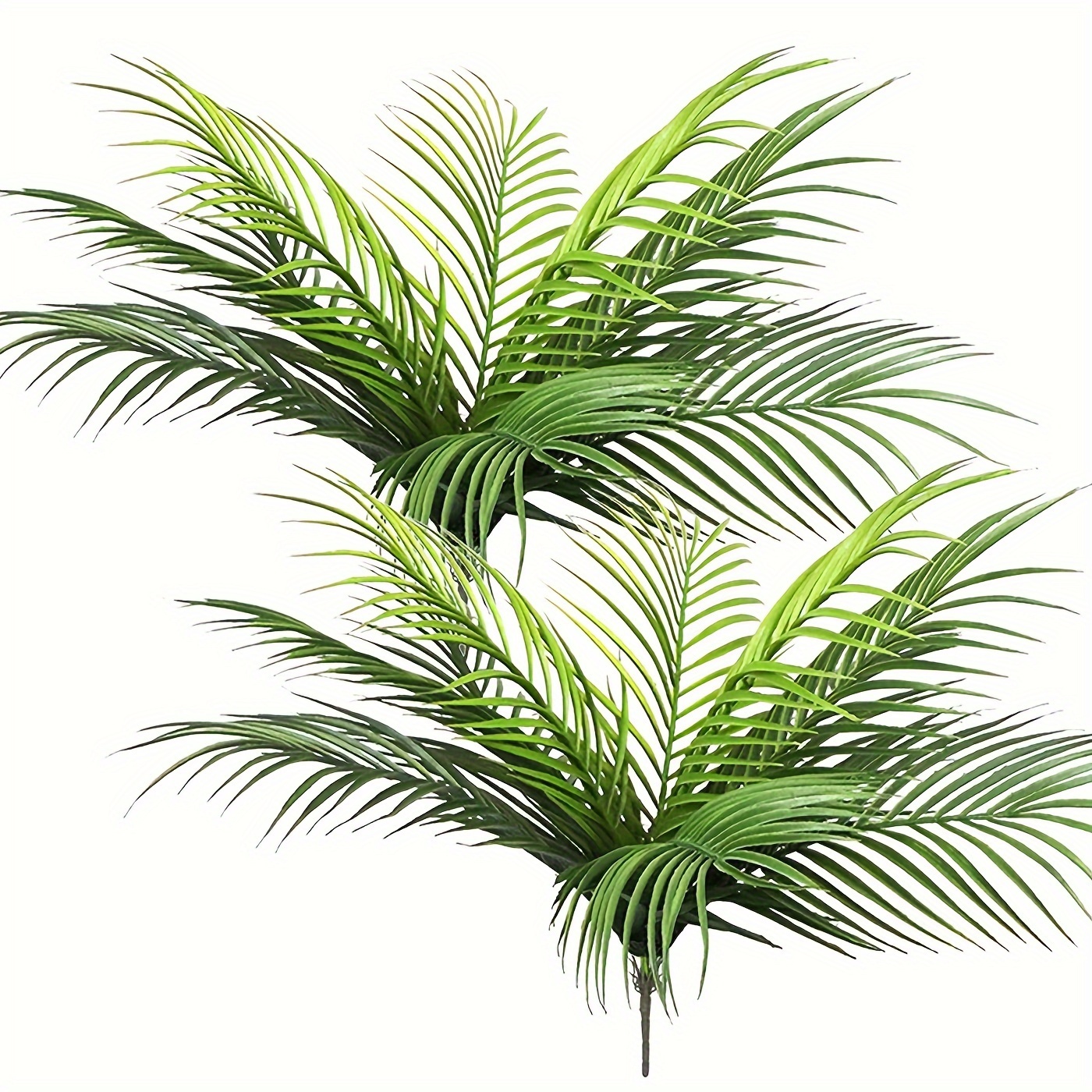 

-head Artificial Palm Leaves - Persian Fern & Tropical Jungle Plant Decor, Wall-mounted, No Power Needed, Featherless, Outdoor-ready