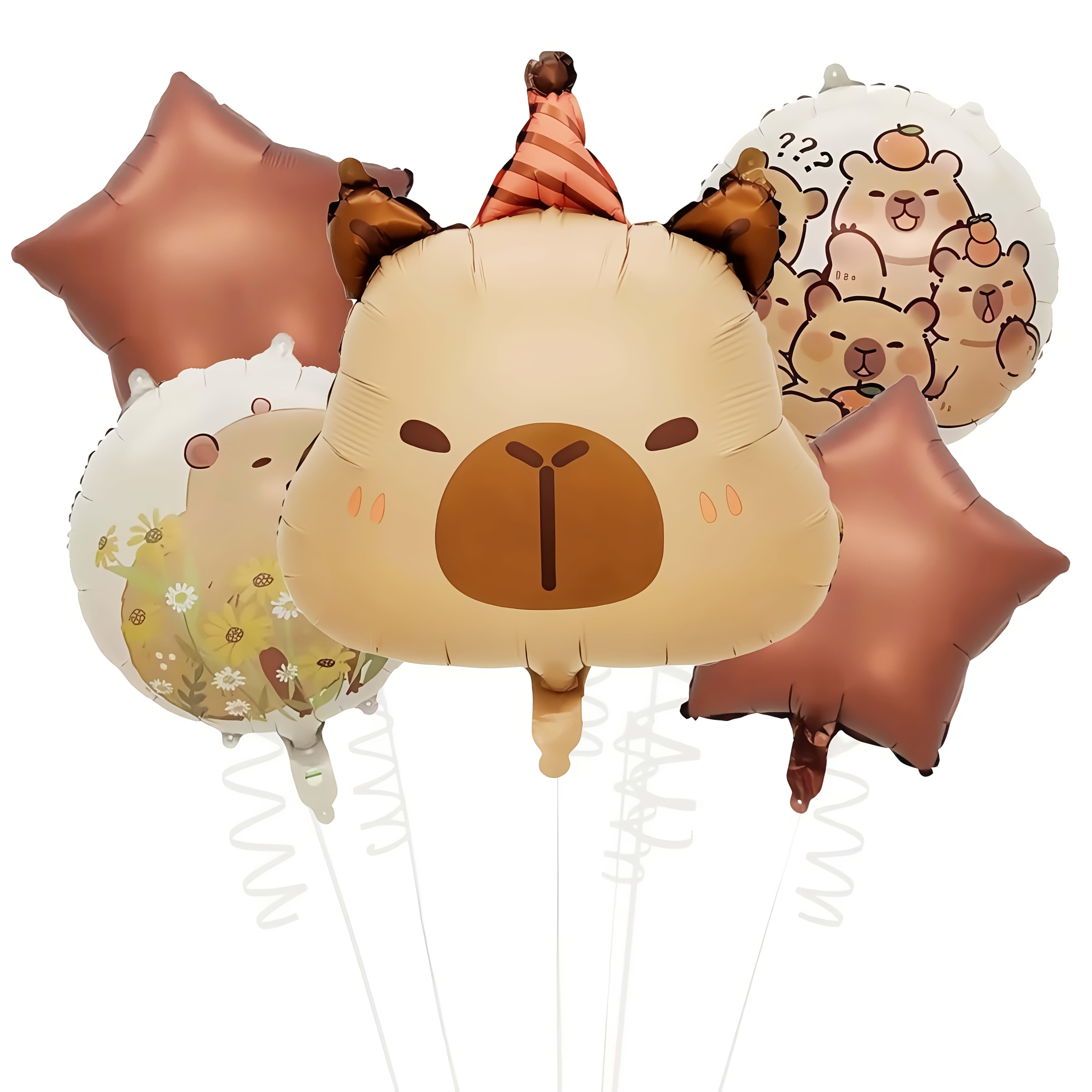 Lot De 11 Capybara Ballons En Aluminium, Decoration Anniversaire